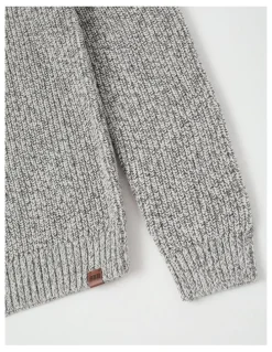 Bauhaus Raglan Fisherman Knit Top in Ecru