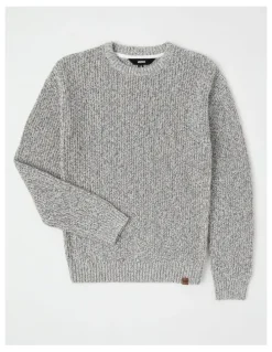 Bauhaus Raglan Fisherman Knit Top in Ecru