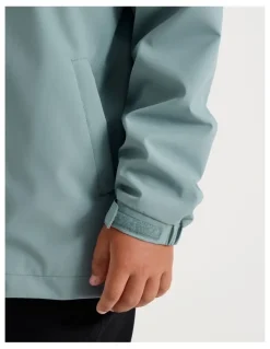 Bauhaus Rain Jacket with Fleece Lining in Blue