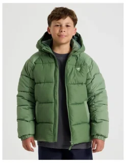 Bauhaus Recycled Puffer Jacket in Khaki