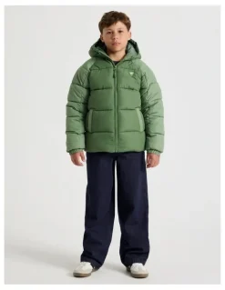 Bauhaus Recycled Puffer Jacket in Khaki