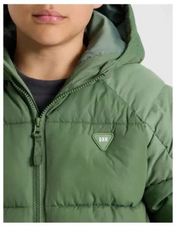 Bauhaus Recycled Puffer Jacket in Khaki