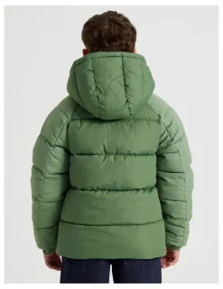 Bauhaus Recycled Puffer Jacket in Khaki