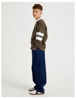Bauhaus Rugby Sweat Top in Brown