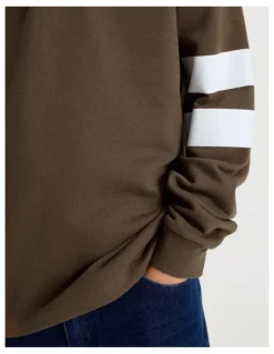 Bauhaus Rugby Sweat Top in Brown
