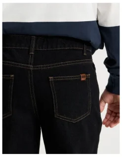 Bauhaus Straight Leg Jean in Black
