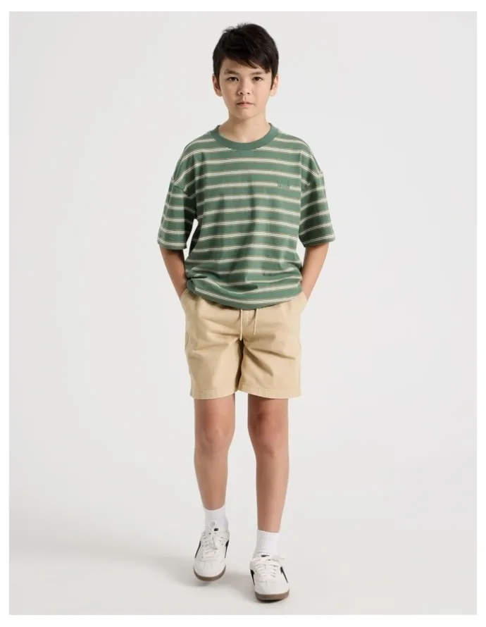 Bauhaus The Edit Cotton Twill Short in Stone