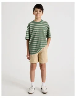 Bauhaus The Edit Cotton Twill Short in Stone