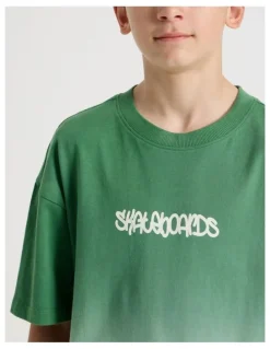 Bauhaus The Edit Short Sleeve Print Tee in Ombre Khaki