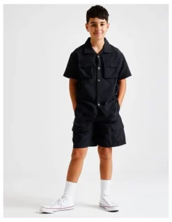 Bauhaus Utility Shirt in Black