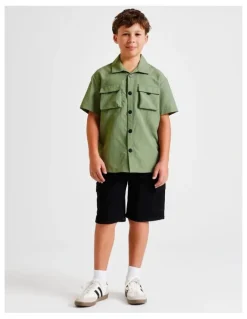 Bauhaus Utility Shirt in Khaki