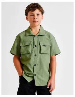 Bauhaus Utility Shirt in Khaki