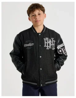 Bauhaus Varsity Bomber Jacket in Black