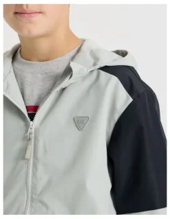 Bauhaus Wind Breaker Jacket in Navy and Grey