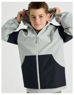 Bauhaus Wind Breaker Jacket in Navy and Grey
