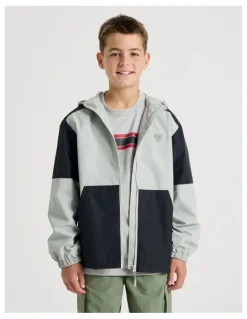 Bauhaus Wind Breaker Jacket in Navy and Grey