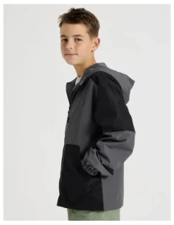 Bauhaus Wind Breaker Jacket in Charcoal and Black