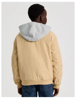 Bauhaus Woven Bomber Jacket in Tan