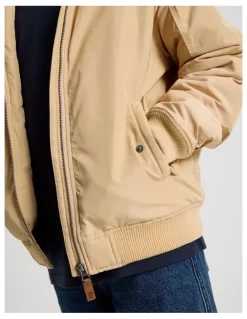Bauhaus Woven Bomber Jacket in Tan