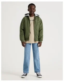 Bauhaus Woven Bomber Jacket in Khaki