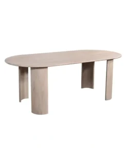 Bay Gallery Furniture Beaumont Indoor Wooden Dining Table with Bench Seats Setting