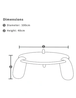 Bay Gallery Furniture Bowen Indoor Round Timber Coffee Table
