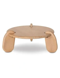 Bay Gallery Furniture Bowen Indoor Round Timber Coffee Table
