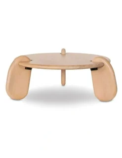 Bay Gallery Furniture Bowen Indoor Round Timber Coffee Table