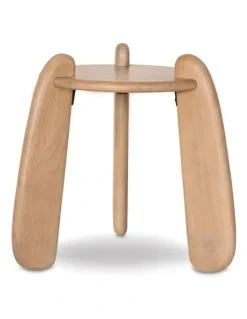 Bay Gallery Furniture Bowen Indoor Round Timber Side Table