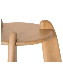 Bay Gallery Furniture Bowen Indoor Round Timber Side Table