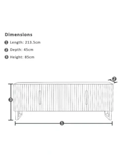 Bay Gallery Furniture Esperance Indoor Timber Buffet Sideboard