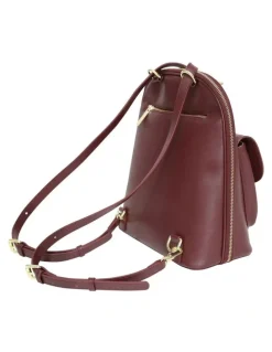Belle & Bloom Ave Leather Backpack in Burgundy