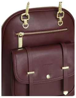 Belle & Bloom Ave Leather Backpack in Burgundy