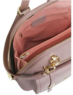 Belle & Bloom Ave Leather Backpack in Dusty Pink