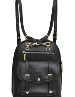 Belle & Bloom Ave Leather Backpack in Black