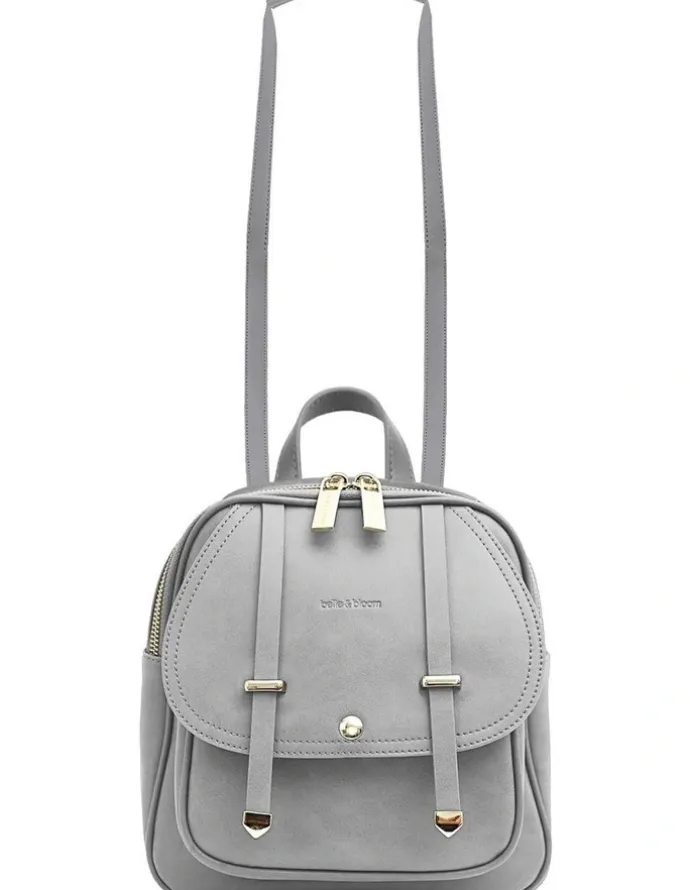 Belle & Bloom Camila Leather Backpack in Grey
