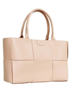 Belle & Bloom Long Way Home Woven Tote Bag in Light Brown