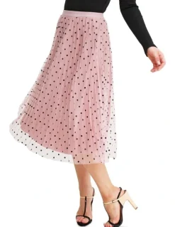 Belle & Bloom Mixed Feelings Pink Reversible Skirt