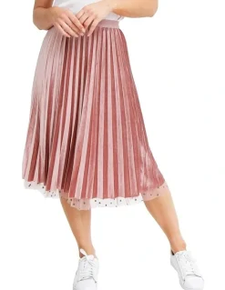 Belle & Bloom Mixed Feelings Pink Reversible Skirt