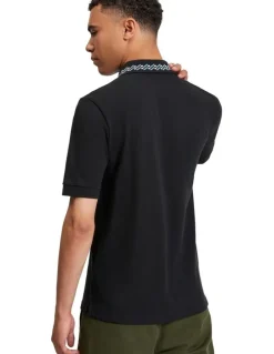 Ben Sherman Collar Interest Polo Shirt in Black