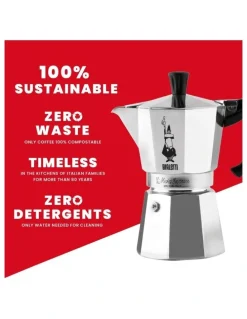 Bialetti Moka Express Coffee Pot in Silver