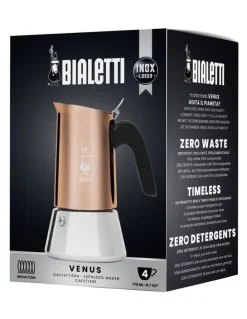 Bialetti Venus Espresso Induction Cooktop 4 Cup in Copper