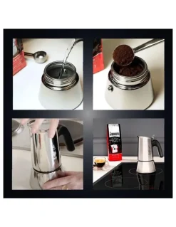 Bialetti Venus Stainless Steel Induction 4 Cup Coffee Pot in Silver