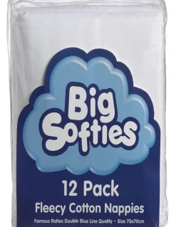 BigSofties Big Softies 12 Pack Flannelette Nappies