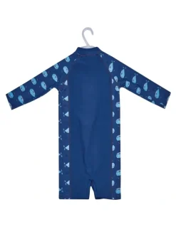 BigSofties Big Softies 2pc Swimsuit & Hat- Blue Whale