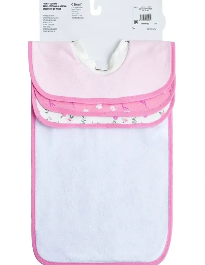 BigSofties Big Softies 3PK Ppopover Bibs Flower
