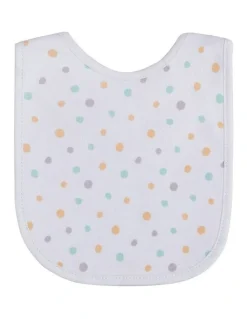 Big Softies Boucle Bibs 3 Pack in White/Green