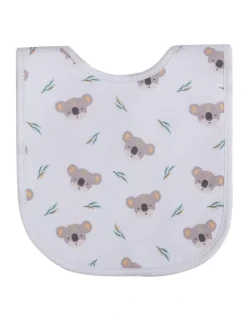 Big Softies Boucle Bibs 3 Pack in White/Green