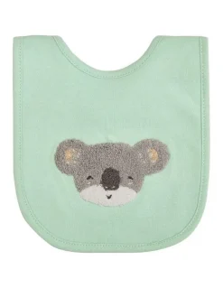 Big Softies Boucle Bibs 3 Pack in White/Green