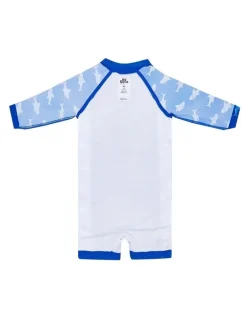 Big Softies Long Sleeve Rashie with Swim Hat-Shark in Navy